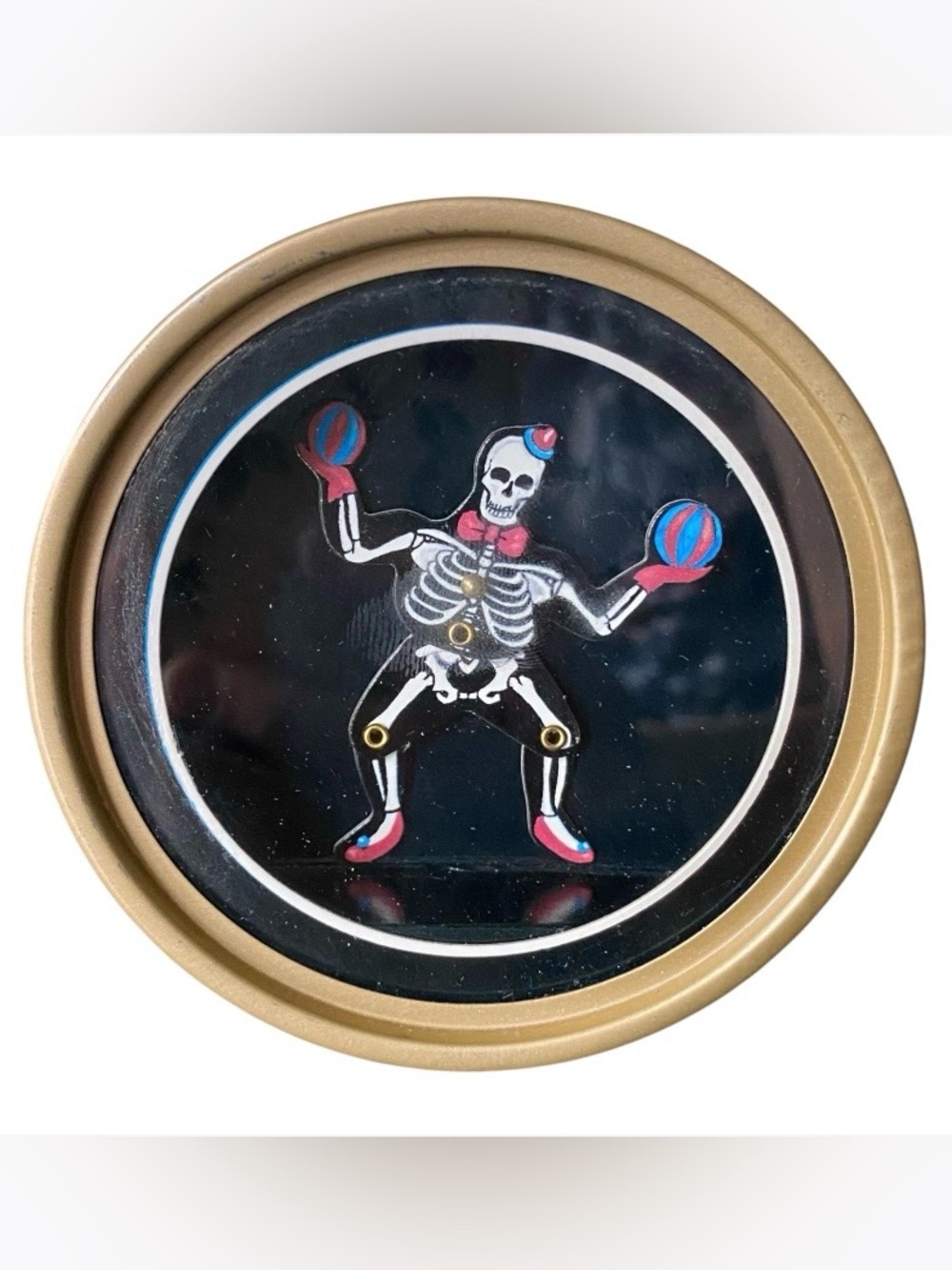 VTG OTAGIRI JAPAN Dancing Skeleton 12/1026 Music Can Can WORKS Rare Halloween